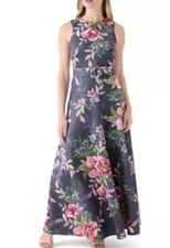 NWT Melonie T Maxi Dress 14 Floral Print Scuba Weight Wedding Guest Event Long