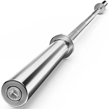 Olympic Barbell Curl Bar EZ Bar Strength Training Bar Threaded Chrome Barbell...
