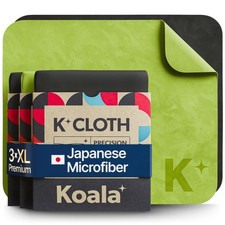 Koala Lens Cleaning Cloth Japanese Microfiber 3 Pack XL , Black / Green
