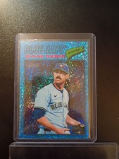 2026 Topps Heritage - Shane Bieber #210 Chrome Light Blue Sparkle Refractor