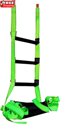 Fire Escape Ladder, 10 Feet Portable Safety Rope Ladder with 2 Hooks for 2-3 Sto