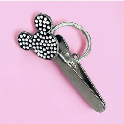 VTG Walt Disney World Mickey Mouse Key Chain Money Clip Rhinestone Purse Clip - Image 1 of 4