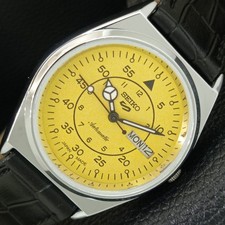 OROLOGIO VINTAGE SEIKO 5 AUTOMATICO 6309A RICONDIZIONATO JAPAN UOMO GIALLO a442180-1