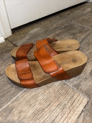 Lola Sabbia For Eric Michael Wedge Cork Sandals Women s Size 38 US 7.5-8