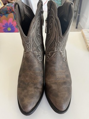 Durango Crush Brown Leather Women s Western Boots 9m Distressed Never Worn