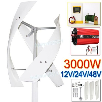 3KW Vertical Wind Turbine Generator MPPT Hybrid Controller Inverter 12V/24V/48V
