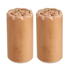 2pcs Wood Pottery Tools Stamps 1" Dia Wood Block Print Stamps Plum Flower Prints