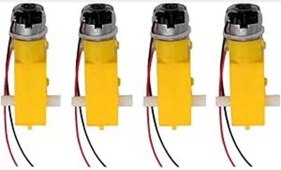 4Pcs TT Motor DC 3-6V Gearbox Motor 200RPM Ratio 1:48 Shaft Motor with 2.54Mm Wi