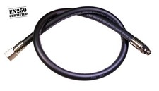 Medium pressure hose 90 cm for second stage or octopus connection 3/8"UNF Black