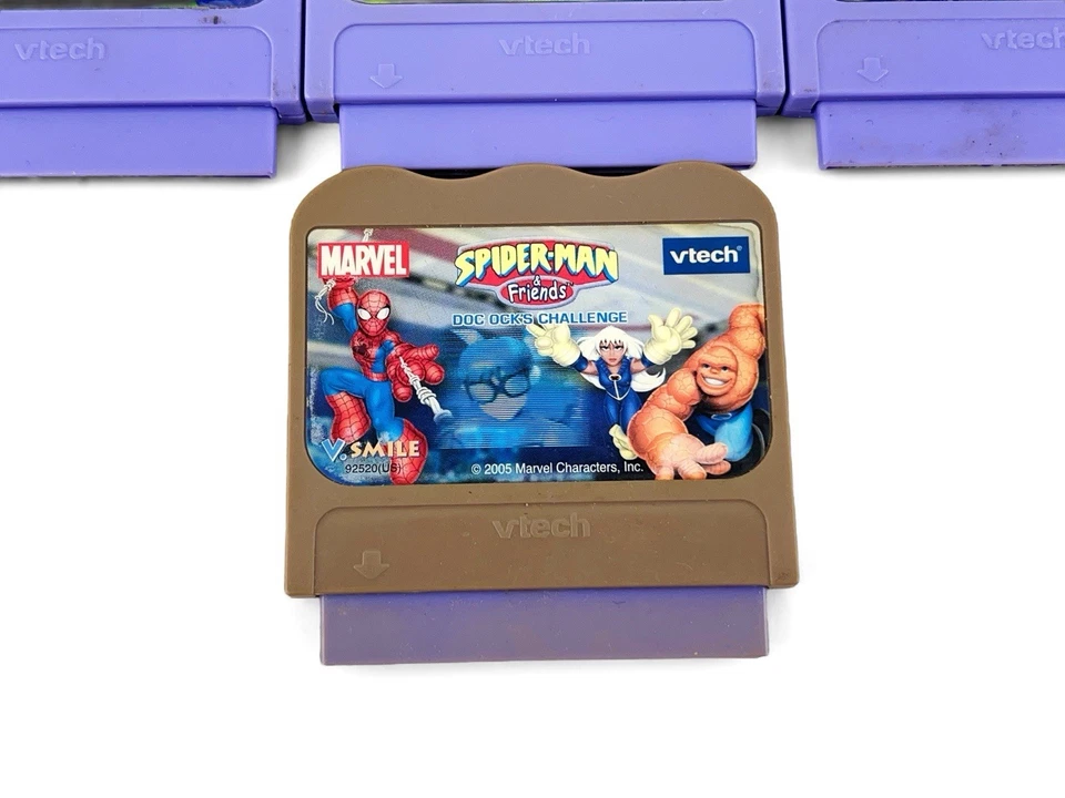 Lot of 7 VTECH V.Smile Game Cartridges Spiderman Zayzoo Superman - Image 3 of 4