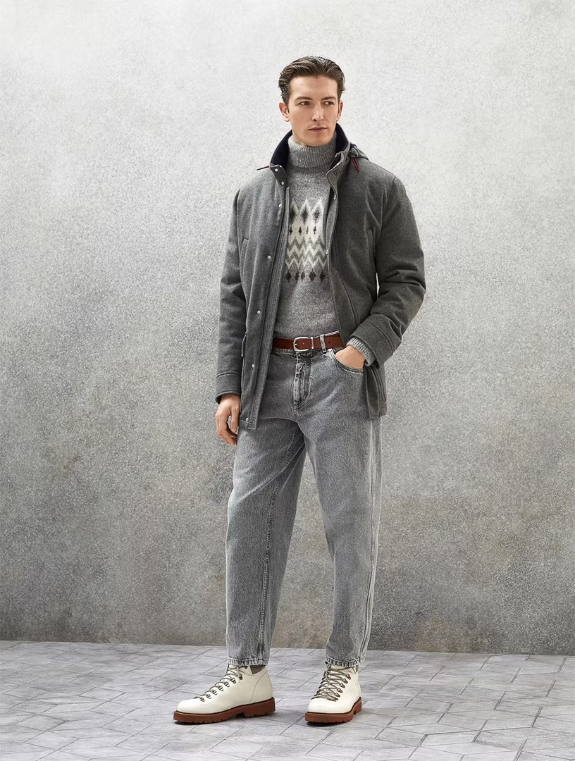 BRUNELLO CUCINELLI Cashmere Thermore Padded Long Parka Jacket Coat