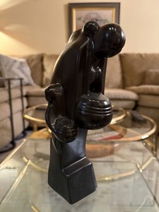 Frank Lloyd Wright Nakoma Black Porcelain Statue Sculpture