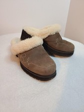 VTG UGG Blossom Shearling Suede Slip-on Mule Clogs Size 7 Euc