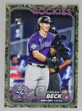 2024 Topps Update Rookie Debut Memorial Day Camo 25/25 Jordan Beck #US198 05ns