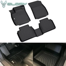 Fits 23-25 Honda Accord All Weather 3D Molded TPE Floor Mats Front Rear Carpets