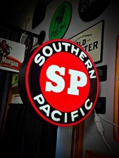 Southern Pacific Railroad LED Lightbox Sign Wall Mounted And Double-Sided