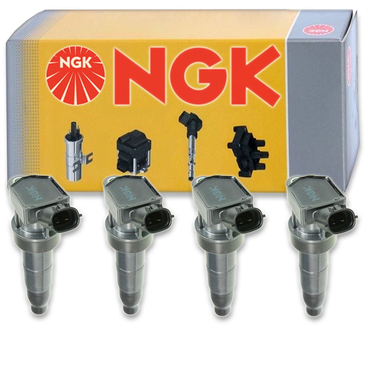 4 pc NGK 48939 U5295 Ignition Coils for UF611 UF-611 IC712 GN10568 E1111 ii