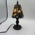 New ListingVintage Tiffany Style Stained Glass Table Lamp, Bedside Lamp, 12.5” Tall