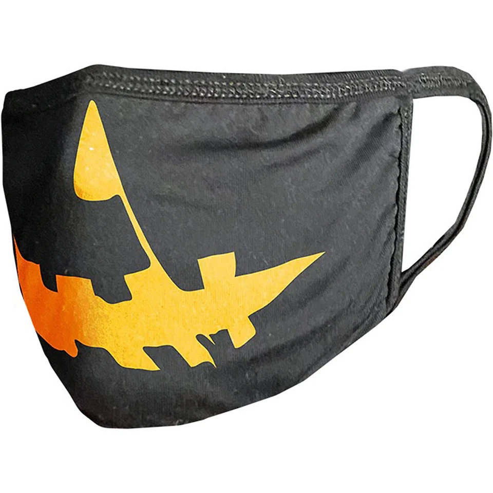 Máscara facial reutilizable EPI negra y naranja calabaza de Halloween - Disfraces Morris Foto 2 de 3