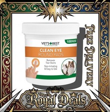 PADS Cleaning BEST Eye Dogs Remover Wipes Pack Of 100 Face Vets Natural FREEpost
