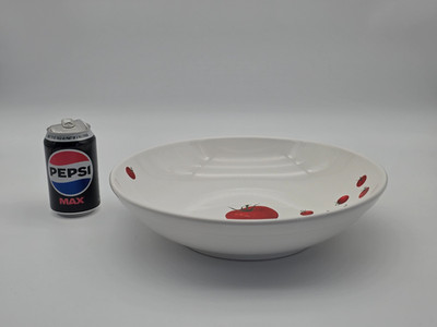 Over and Back große Pastaschale mit Tomaten verziert - Made in Italy - 33 cm