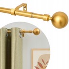 Gardinenstange Vorhangstange Karnisch gold 1-läufig modular 76-200cm Edelstahl