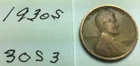 1930 S ; Wheat Penny ; good condition 930S3