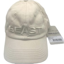 BEAST Mr Beast Baseball Cap Dad Hat One Size NWT Off White Gaming YouTube