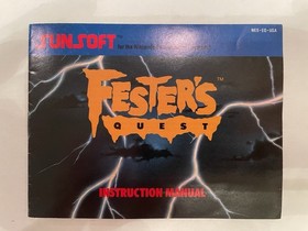 Fester's Quest Nintendo NES completo di scatola CIB con poster e tutti gli inserti