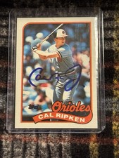 1989 Topps Cal Ripken Baltimore Orioles On Card Auto Nm #250