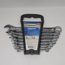 8 piece Combination Heat Treated Wrench Set SAE 5/16" thru 3/4" & Spanner Holder