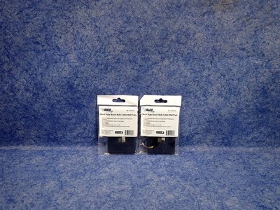 NEW Lot of 2 Vanco 120818X Decor Style Brush Bulk Cable Wall Plate, Black (BN95)