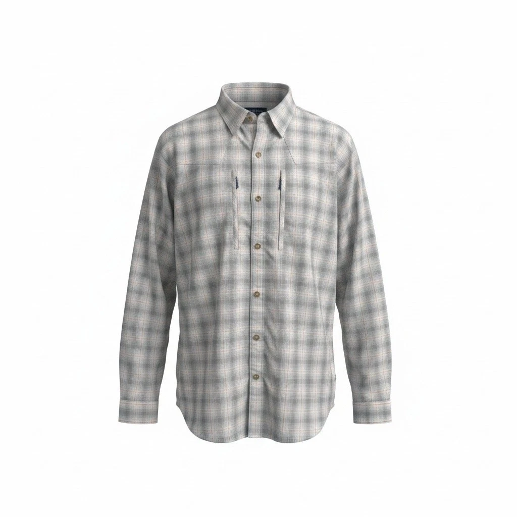 Patagonia Gray Plaid Button Down Shirt Lightweight Comfy Outdoor Hiking Travel