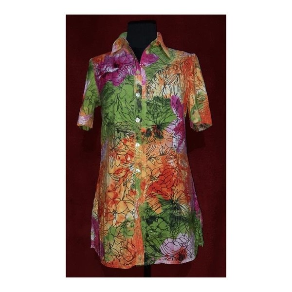 Women Peter Hahn Shirt Multicolor Cotton 42 / XL / #C87S