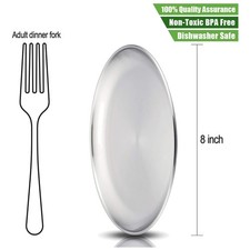 Reusable Kids Stainless Steel Plates, 6-Piece Dinnerware Set