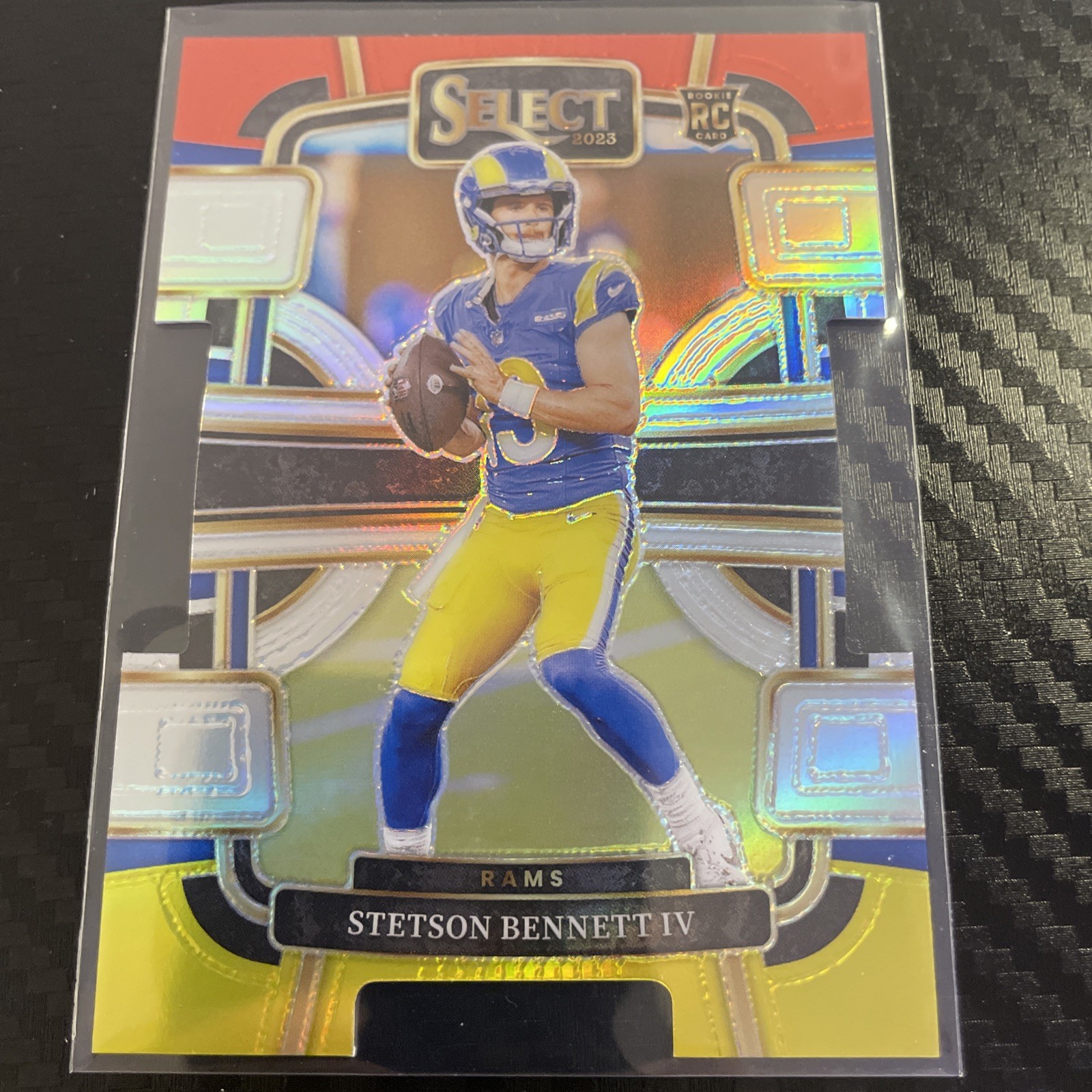 2023 Panini Select - Concourse Stetson Bennett #55 Red & Yellow Prizm Die-Cut...