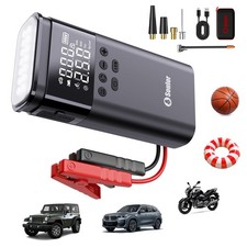 Jump Starter with Air Compressor, 6000A Battery Jumper Starter Portable, 12V ...