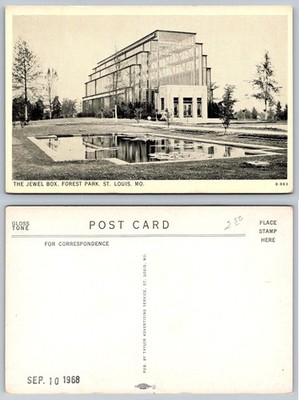 Jewel Box Forest Park St. Louis MO Postcard 1968 Gloss Tone