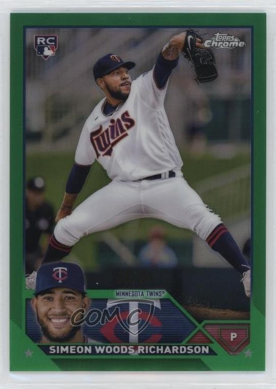 2023 Topps Chrome Green Refractor /99 Simeon Woods Richardson #173 Rookie RC
