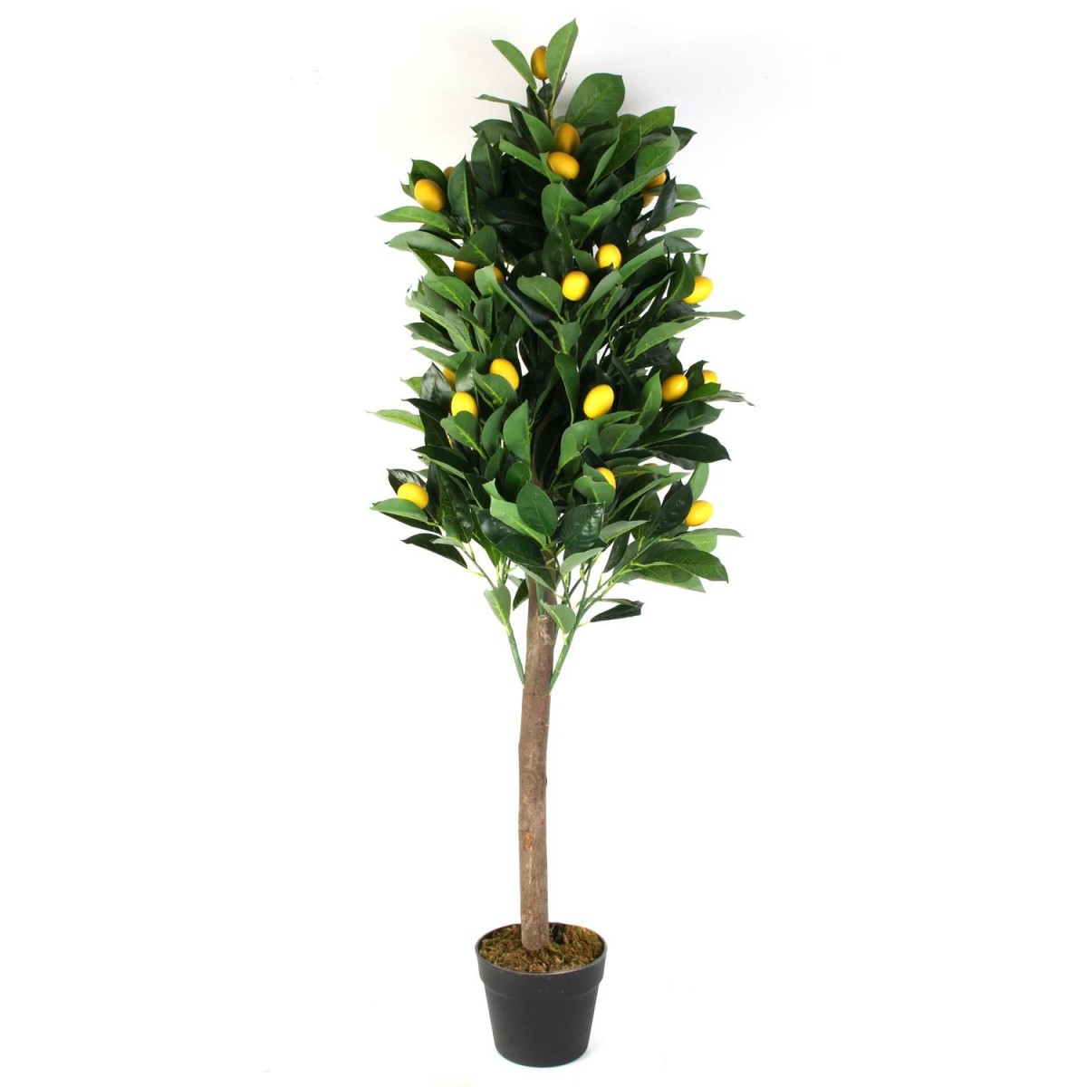 Citronnier artificiel 120cm vert fausse plante en pot arbuste synthetique interieur
