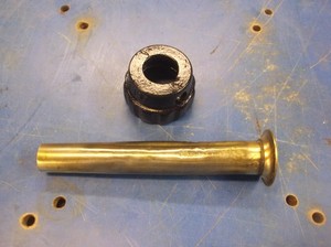 ENTERPRISE ORIGINAL OLD STYLE NUT BRASS TUBE SAUSAGE STUFFER LARD PRESS