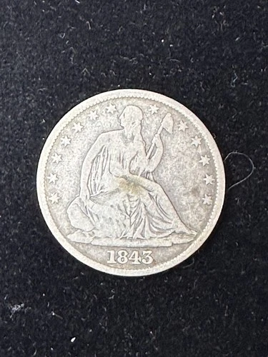 1843 Seated Liberty Half Dollar Beautiful Coin Rare Date