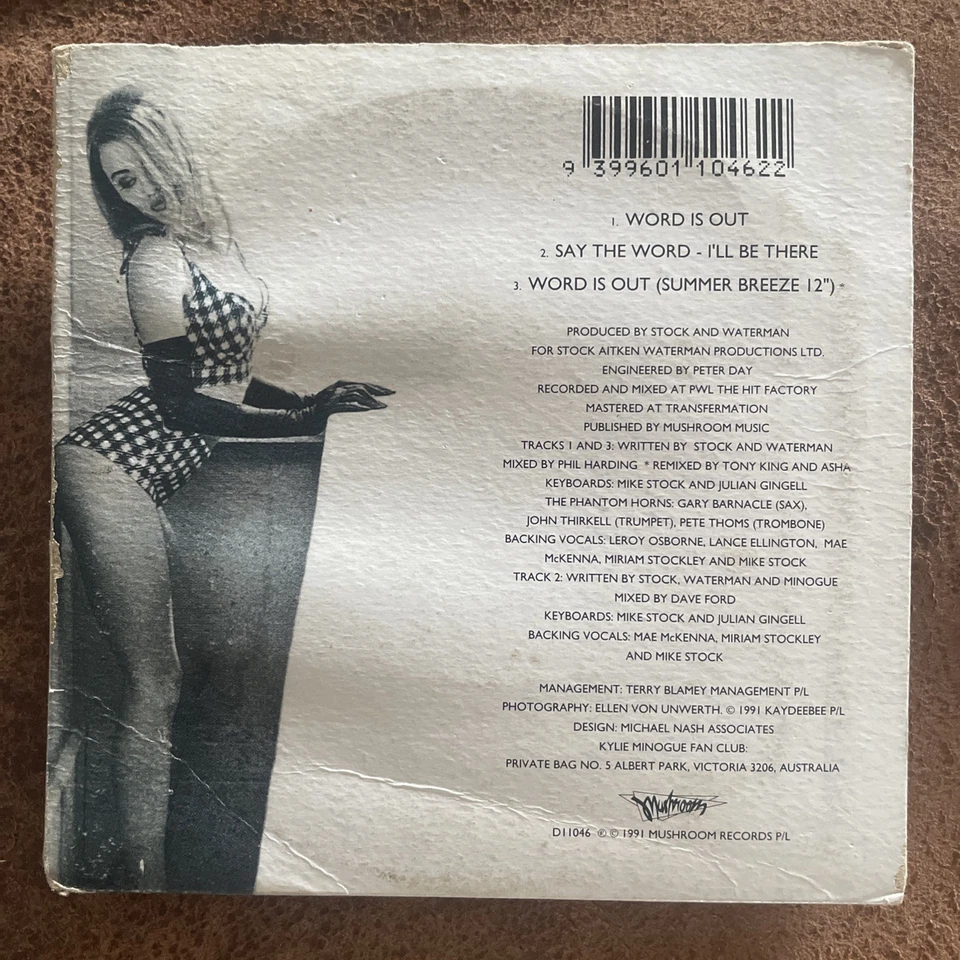 KYLIE MINOGUE - Word Is Out (Rare CD Aus Single 90's Remixes) MUSHROOM - Image 2 of 3