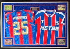 Crystal Palace Squad Signed Shirts FA Cup & Conference League Winners Framed COA