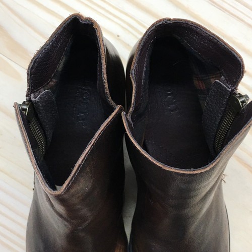 Born Boots Womens 7.5 M Ankle Bootie Brown Leather Side Zip Casual Block Heels - Picture 21 of 23