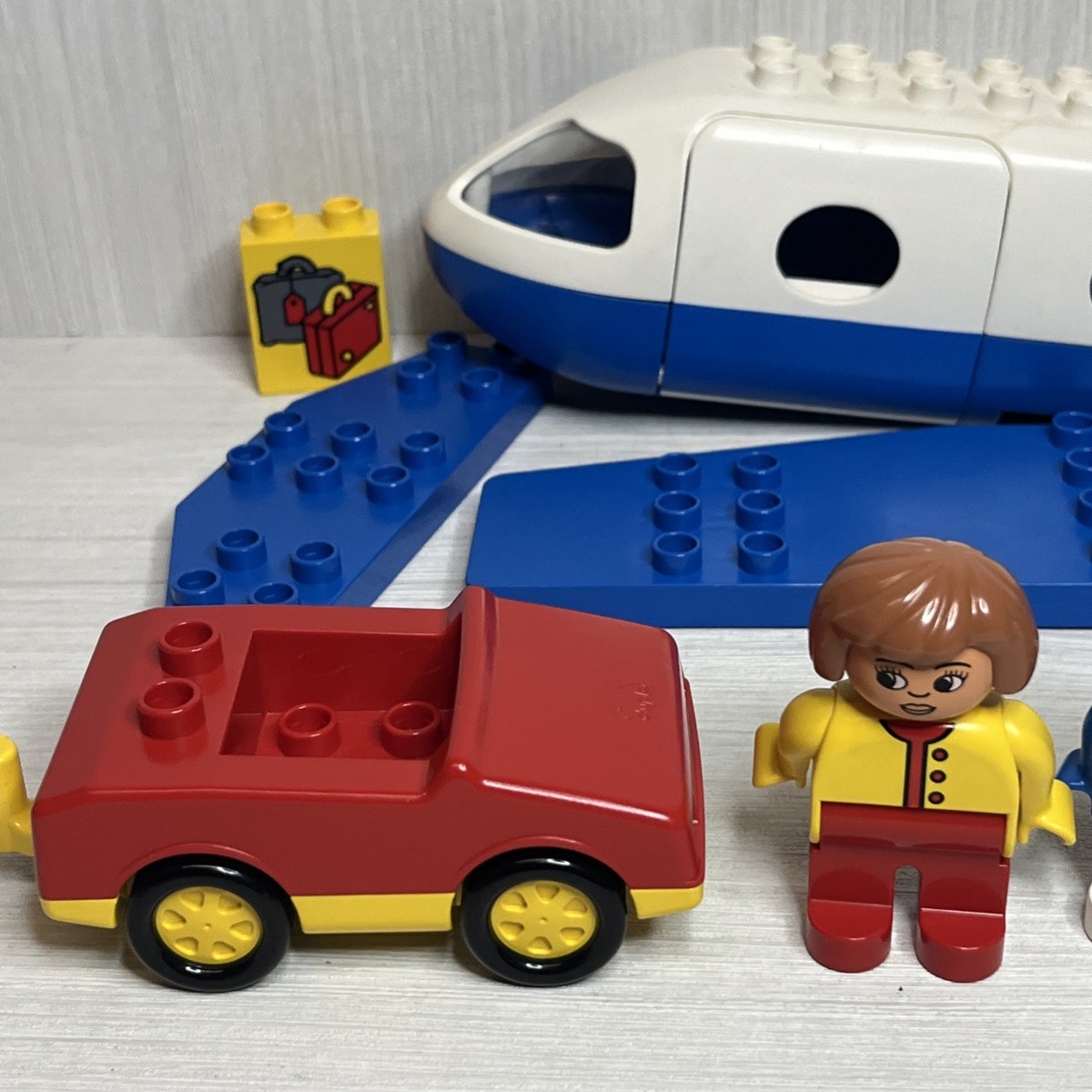 Vtg Lego Duplo 2678 Jumbo Jet Airplane 1993 100% Complete Except Box Manual