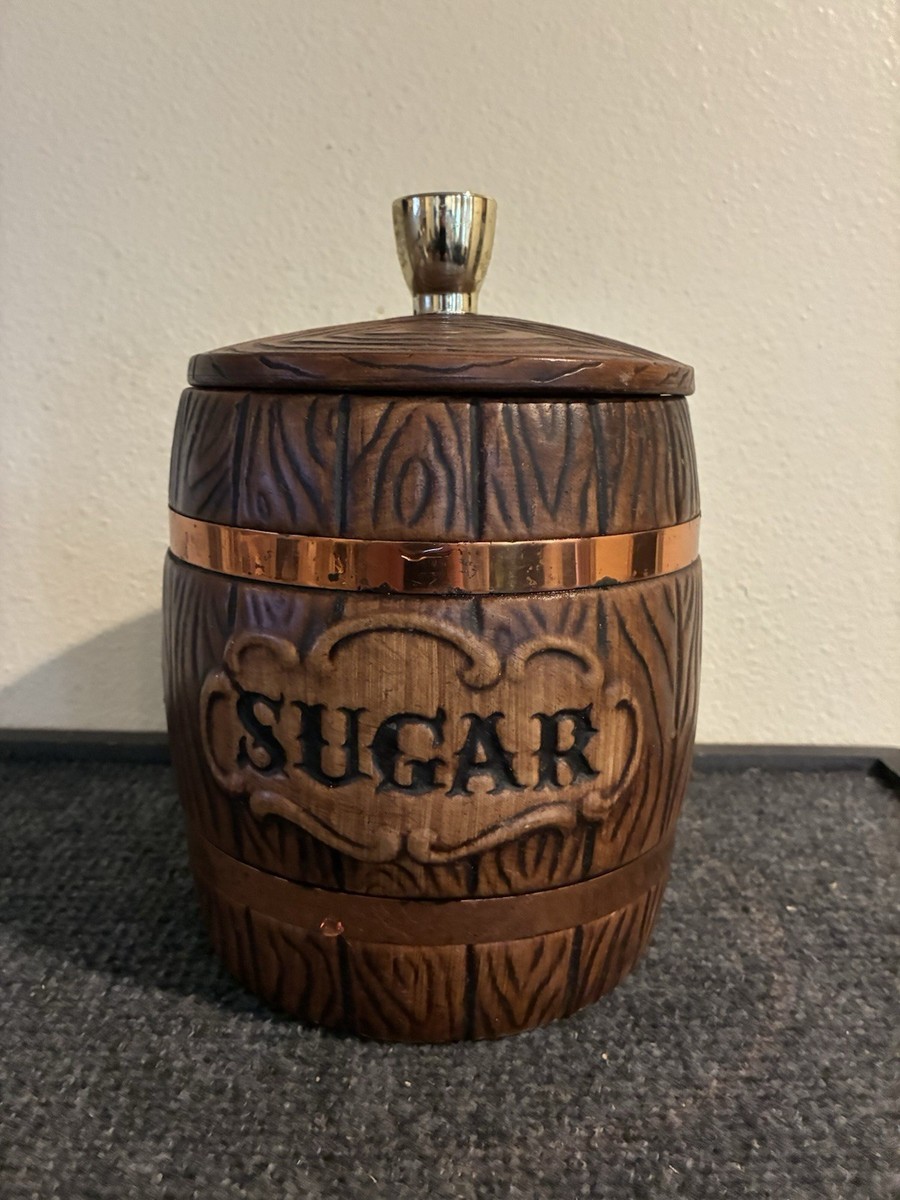 60s〜70s アメリカアンティーク　トレジャークラフト壷　USA製ヴィンテージ Rare Vintage Ceramic Barrel Cookie Jar 1960s Treasure Craft 10