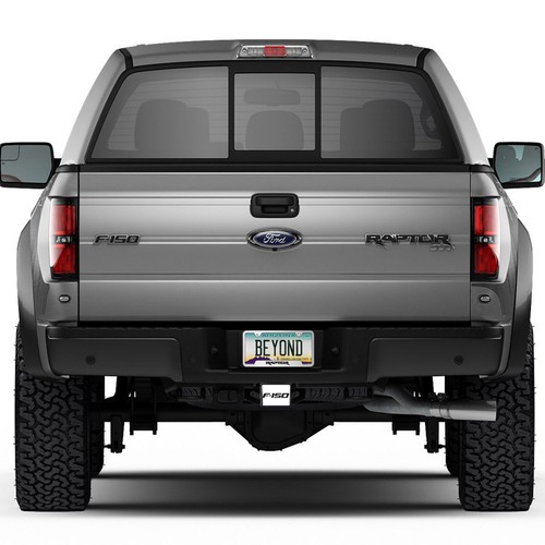 Ford F-150 UV Graphic White Metal Plate on ABS Plastic 2 inch Tow Hitch Cover - Bild 2 von 6