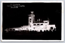 Vintage Romania Postcard CONSTANTA Mamaia Casino At Night 1940s