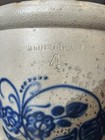 Salt-glazed stoneware crock w/ cobalt blue floral decor by Whites of Utica, N.Y. — photo 2